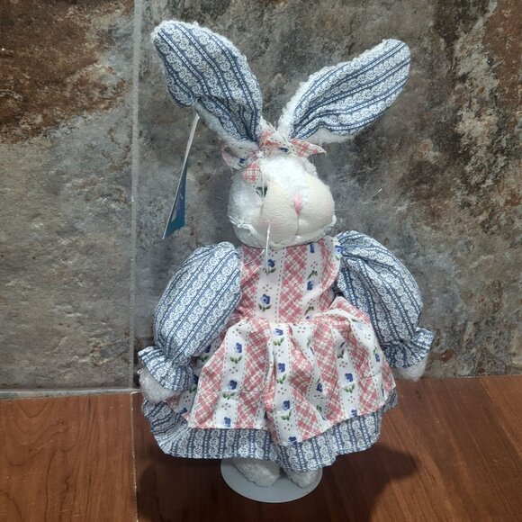 Create A Craft Stuffed Bunny Easter Rabbit Country Farm House 12" - Picture 11 of 14